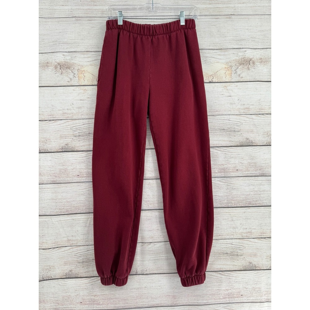 Brandy Melville Sweatpants Womens One Size Burgundy Rosa Joggers MCH002-Z380